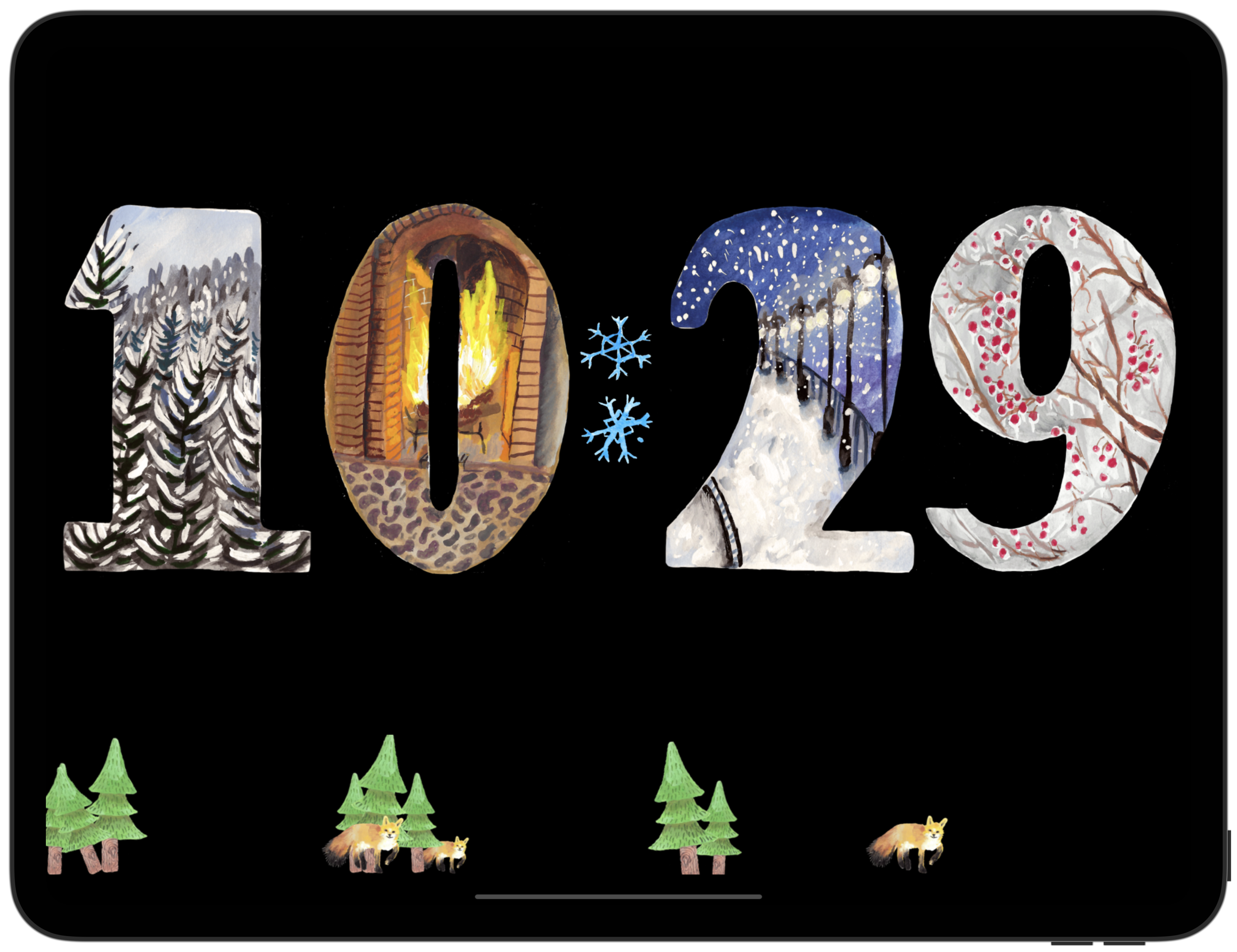 Winter Scenes in Dark Mode