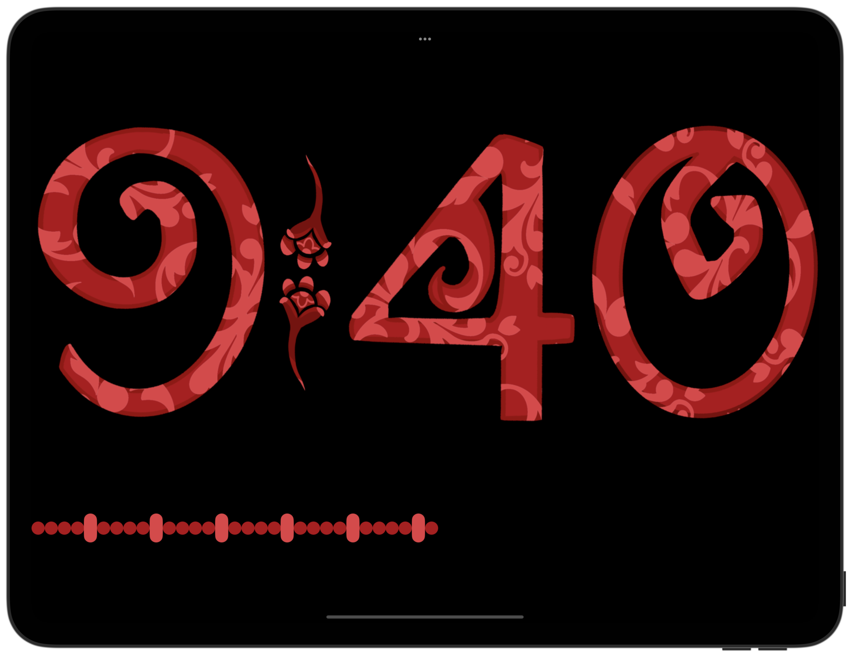 Christmas Curls in Dark Mode